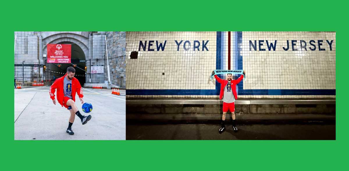 Football Freestyler, Frankie Flo, unites NY and NJ through Lincoln Tunnel
