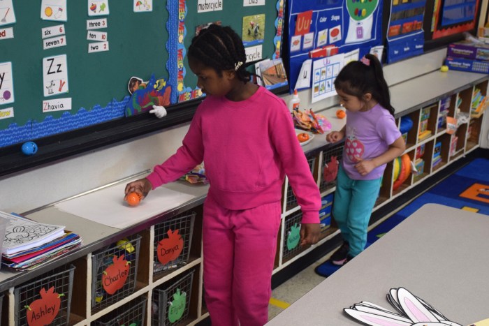 Easter rabbit visits Northeast Elementary School in Amityville