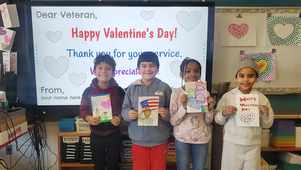 Northwest Elementary School Shares Valentine's Day Joy with Local Veterans