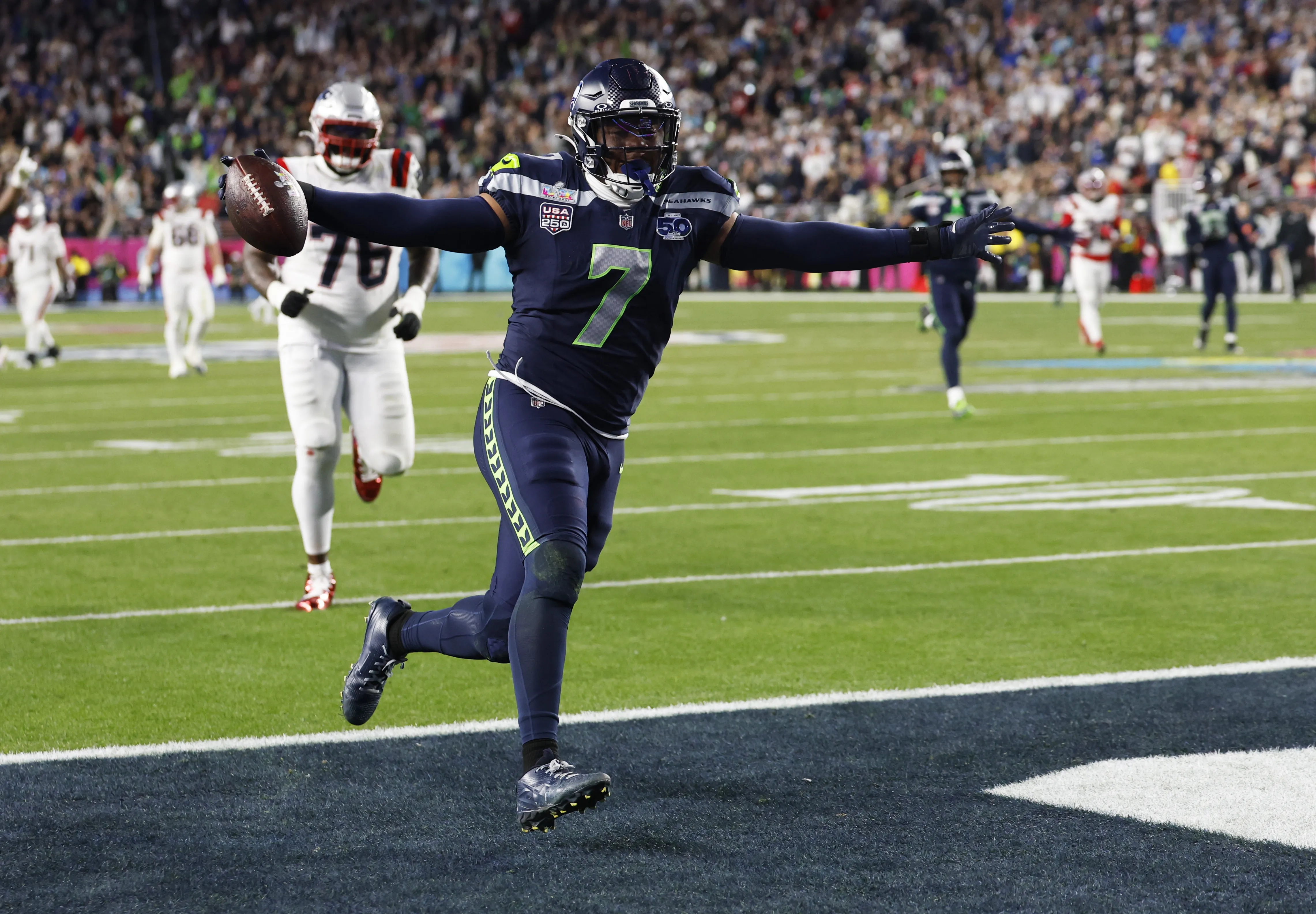 The Seattle Seahawks win their second NFL Super Bowl