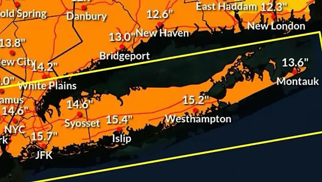 Possibly more than 12 inches of snow forecast on Long Island