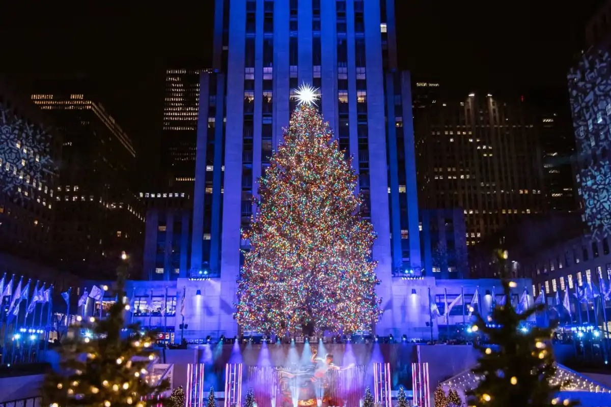 New York's Most Iconic Christmas Trees Radiate Holiday Cheer on Christmas Eve and Christmas Day