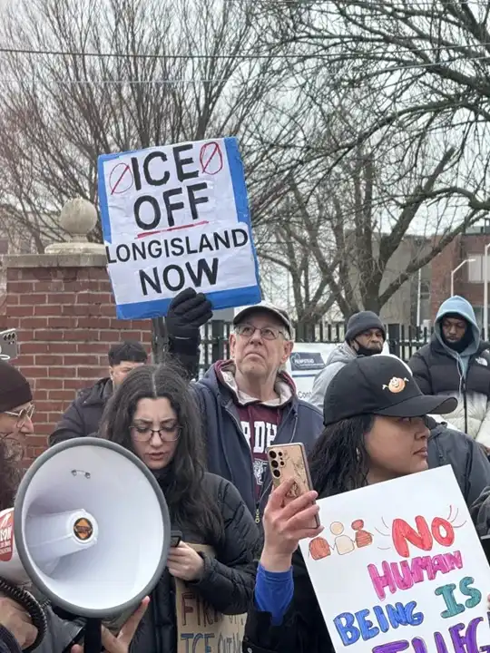 Hundreds protest ICE in front of Hempstead City Hall