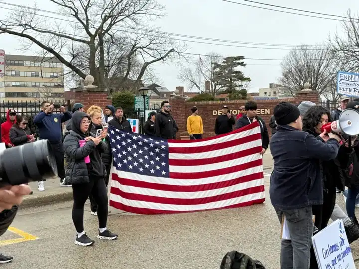 Hundreds protest ICE in front of Hempstead City Hall