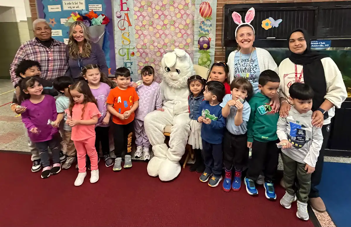 The Easter Bunny visits and brings joy to Northeast Elementary School