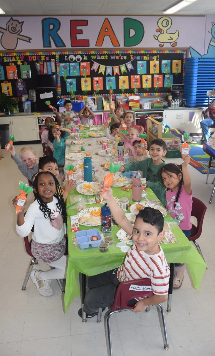 The Easter Bunny visits and brings joy to Northeast Elementary School