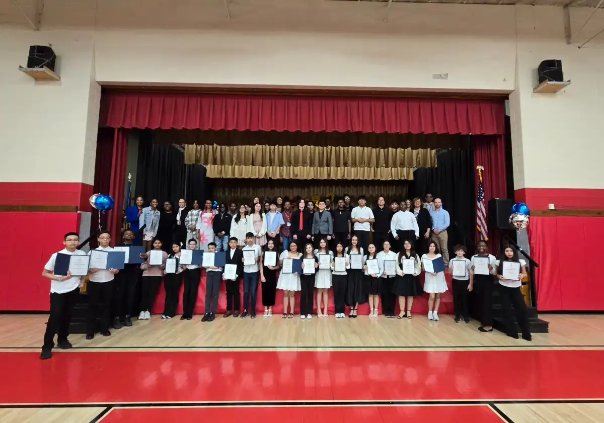 Edmund W. Miles Middle School inducts 22 members into National Junior Honor Society