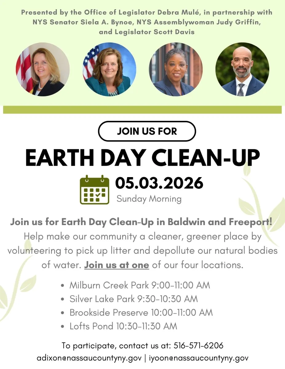 This Sunday community cleanup days in Freeport and Baldwin parks