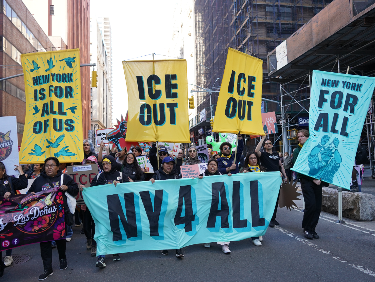 Thousands of immigrant workers protest against ICE attacks and Trump's war