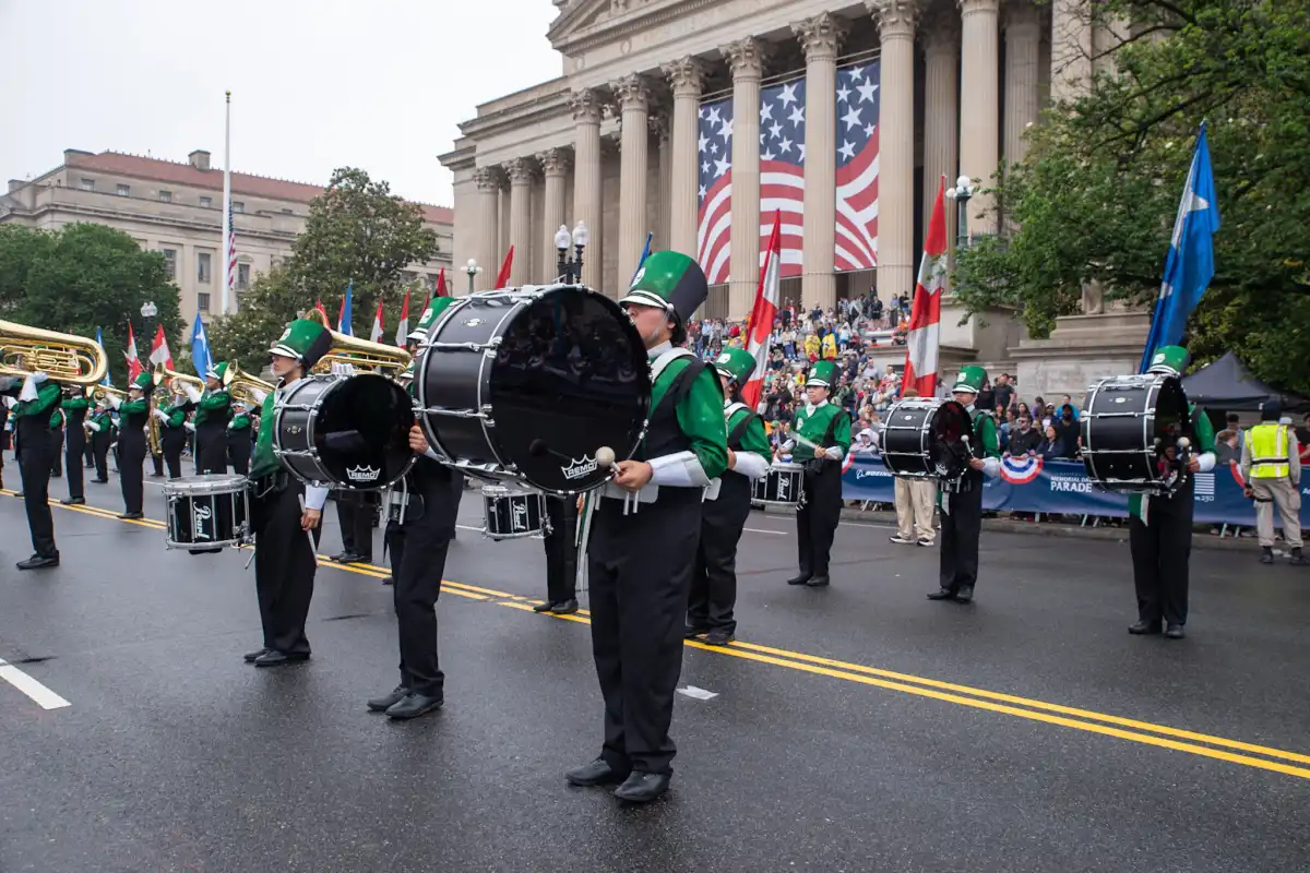 Brentwood Student Marching Band Dazzles at National Parade in Washington DC