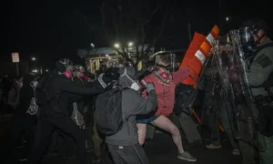“This is not the United States”: Delaney Hall immigration center closed after violent clashes between protesters and police