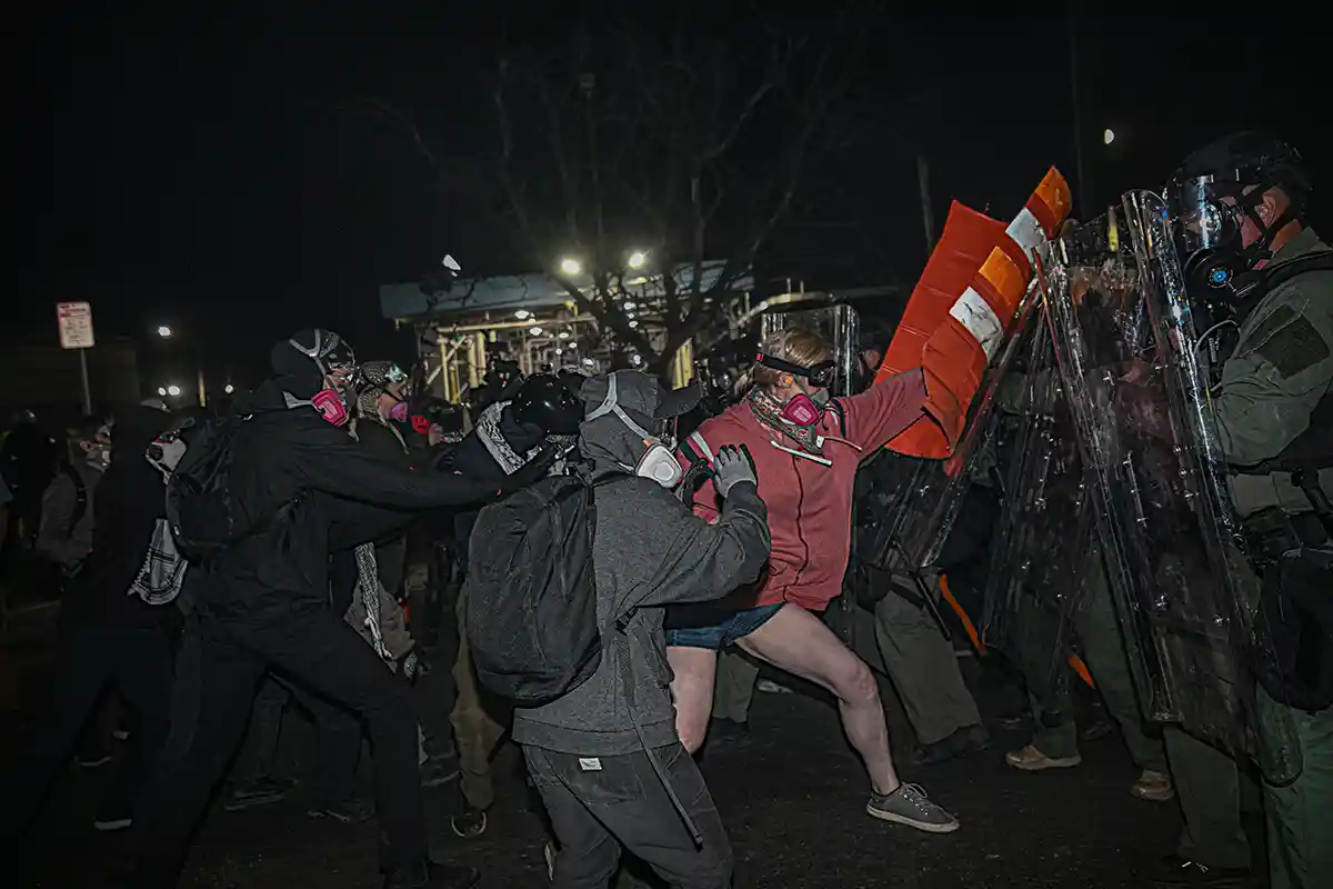 “This is not the United States”: Delaney Hall immigration center closed after violent clashes between protesters and police