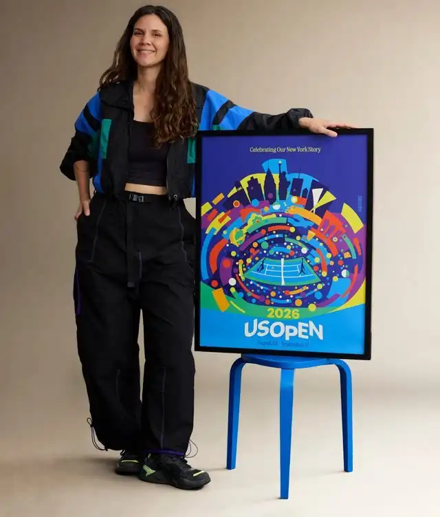 Argentina Eugenia Mello designs the official poster of the US Open 2026