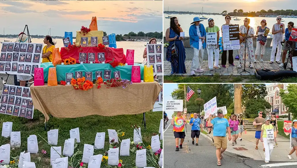 They march and hold vigil on Long Island against ICE violence