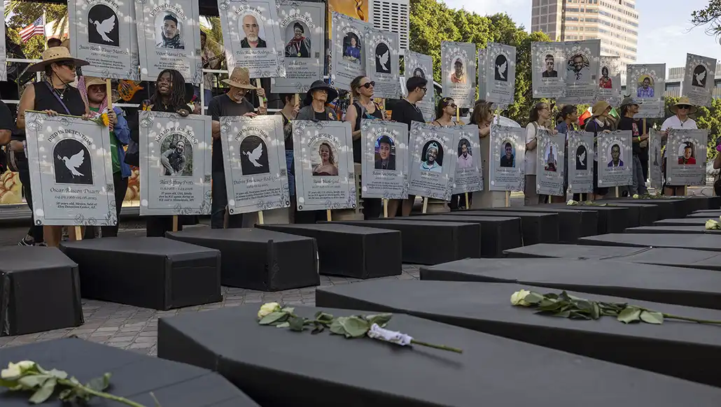In national protest they ask for justice for dead immigrants shot by ICE