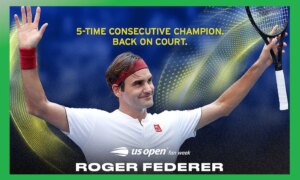 Roger Federer returns to the US Open court on a big exhibition night in Flushing