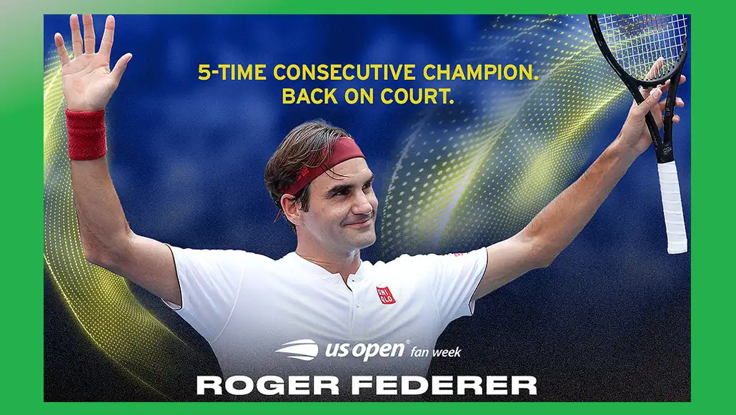 Roger Federer returns to the US Open court on a big exhibition night in Flushing