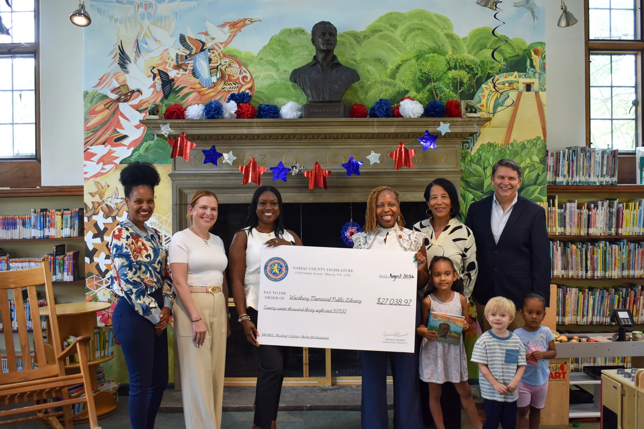 Legislator Russell Awards $27,000 Grant to Westbury Memorial Library