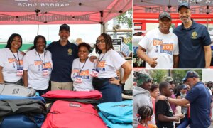 They gave away hundreds of backpacks, school supplies and sneakers in Freeport for back to school