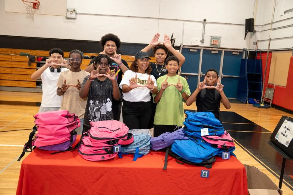 Successful delivery of free backpacks with school supplies to Uniondale students