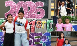 Smiles and excitement at the start of the new school year in Copiague schools
