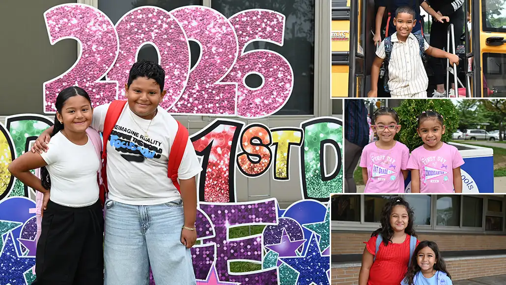 Smiles and excitement at the start of the new school year in Copiague schools