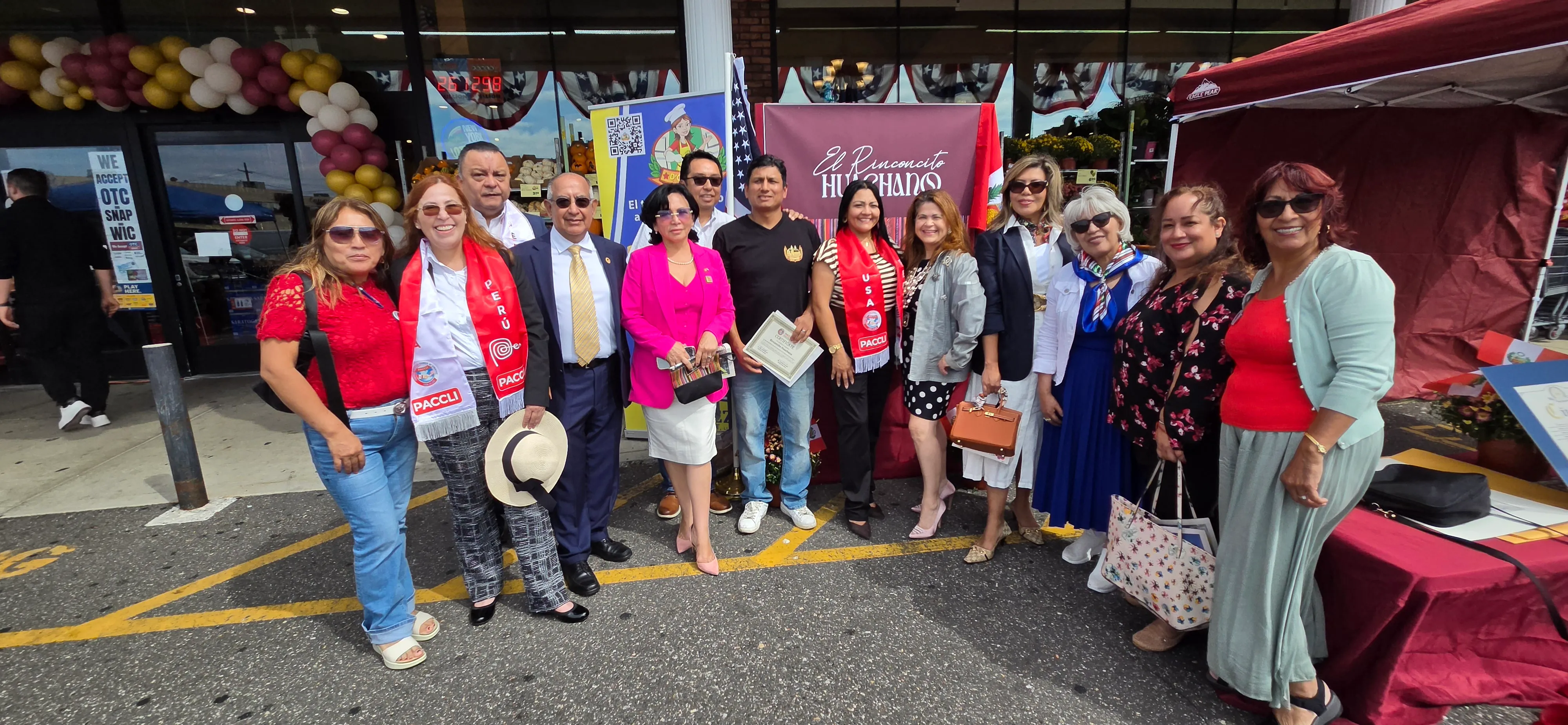 Grand opening of "El Rinconcito Huachano" restaurant in West Hempstead