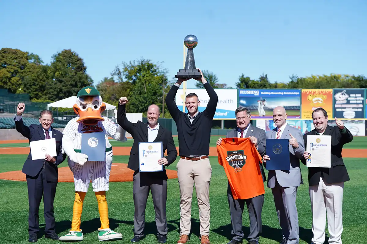 Suffolk executive pays tribute to champion Long Island Ducks
