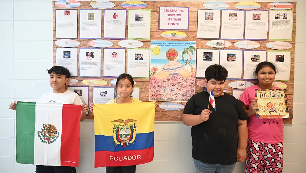 Copiague elementary students highlight Hispanic figures who have marked history