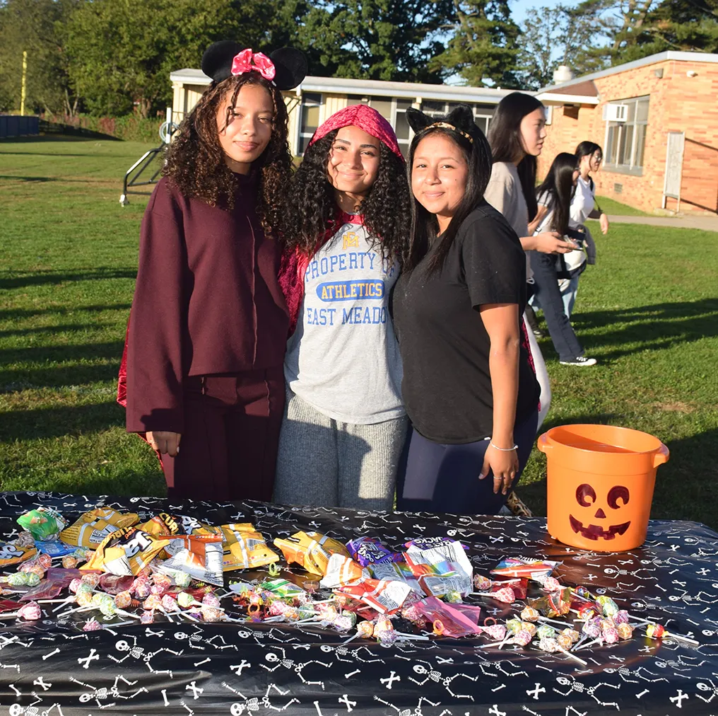 Costumes and candy at East Meadow High School
