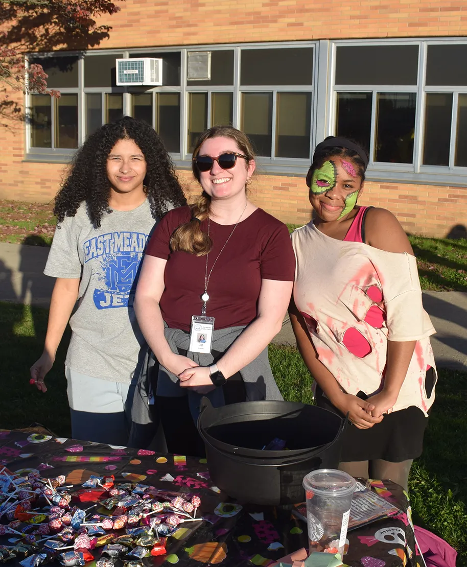 Costumes and candy at East Meadow High School