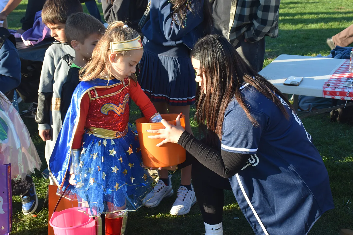 Costumes and candy at East Meadow High School