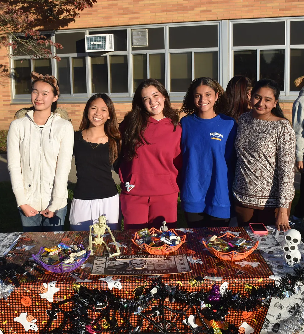 Costumes and candy at East Meadow High School